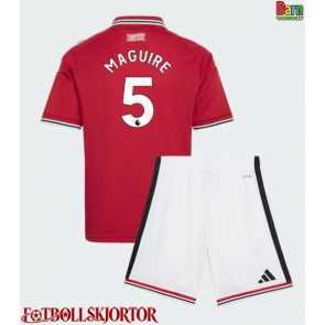 Manchester United Harry Maguire #5 Hemmakläder Barn 2026-27 Kortärmad (+ Korta byxor)